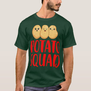 T-shirt Funny Kawaii Potato Squad Vegan Vegetarian Team Pr