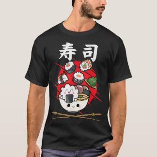 T-shirt Funny Kawaii Sushi Japanese Food Anime Rice Japon