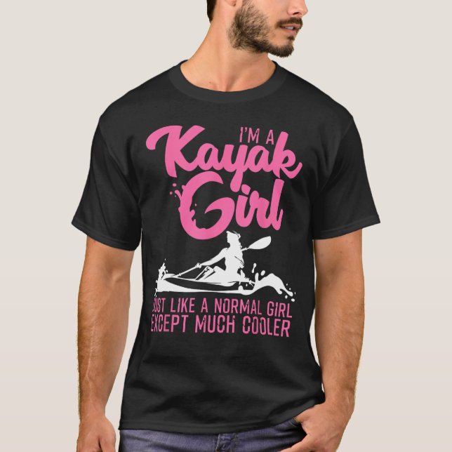 T-shirt Funny Kayaking Girl Art pour femmes Cool Kayak Lov (Devant)