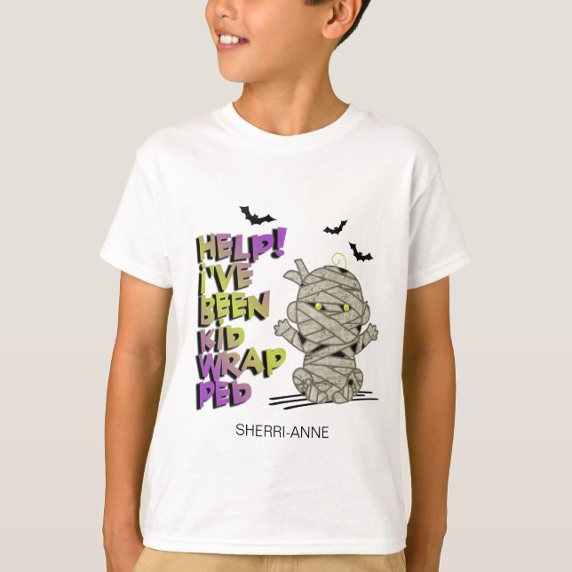 T-shirt Funny Kidwrapped maman bébé vert ID683 (Devant)