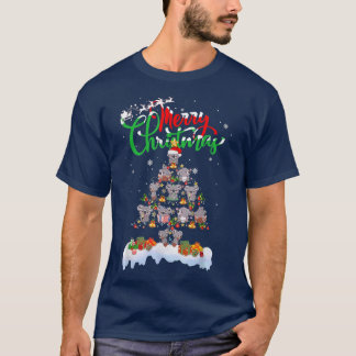 T-shirt Funny Koala Christmas Tree Clothing Holiday Animal