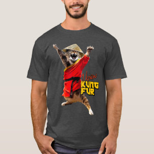 T-shirt Funny Kung Fu Chat pour passionné d'arts martiaux