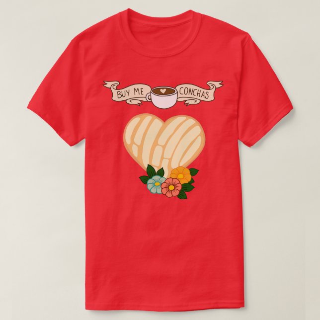 T-shirt Funny Latinx Acheter des conchas (Design devant)