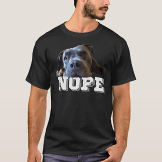 T-shirt Funny Lazy Pitbull Chien Nope Amoureux des chiens