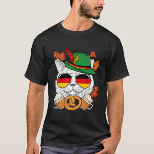 T-shirt Funny Lederhosen Chat Lunettes de soleil Allemagne
