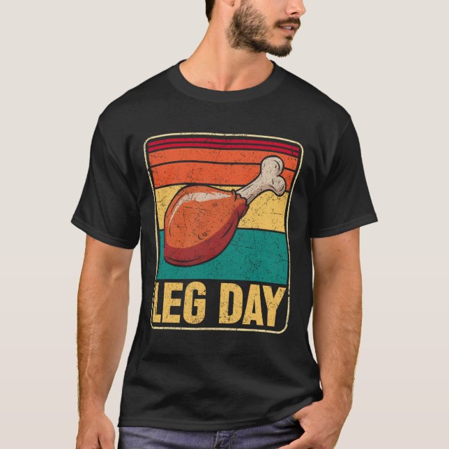 T-shirt Funny Leg Day Costume Turkey Day Pilgrim Thanksgiv (Devant)