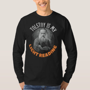 T-shirt Funny Leo Tolstoï littérature russe, Lecture légèr