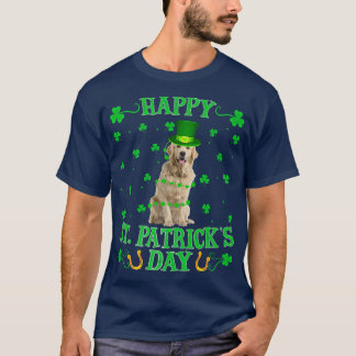 T-shirt Funny Leprechaun Casquette Golden Retriever Chien 