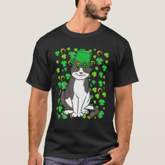 T-shirt Funny Leprechaun Cat Shamrock St. Patrick's Day 20