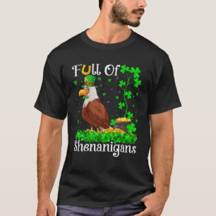 T-shirt Funny Leprechaun Shamrock Leaf Eagle Bird St Part