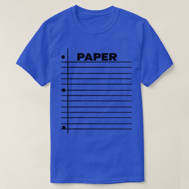 T-shirt Funny Lined Notebook Paper Group Halloween Costume (Design devant)