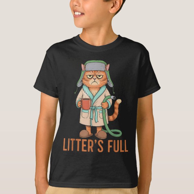 T-shirt Funny Litter’s Full Cat Parody Cute Cat Lover Chri (Devant)
