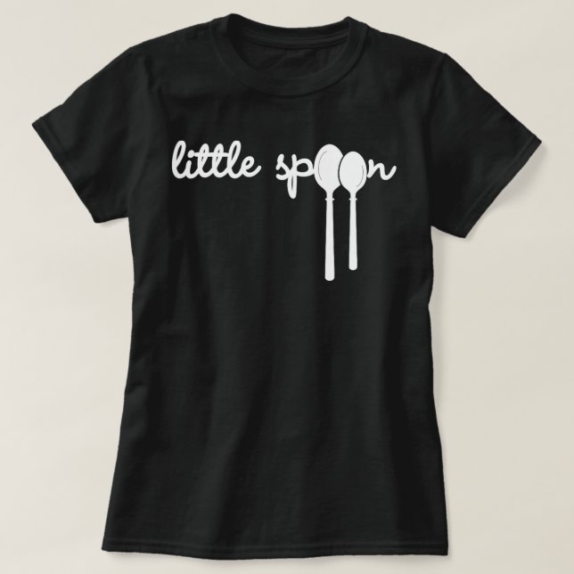 T-shirt Funny Little Spoon In Big Little Spooning Couple L (Design devant)
