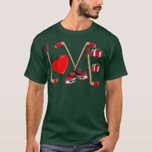 T-shirt Funny Love Hockey Valentines Day Toddler Boys Kid