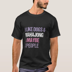 T-shirt Funny Mahjong et l'idée Amoureux des chiens u2013