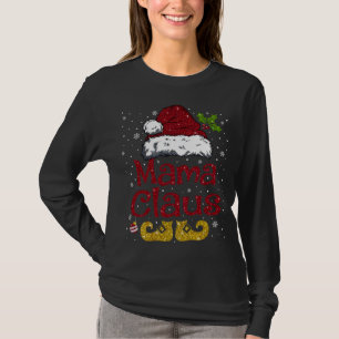T-shirt Funny Mama Claus Matching Famille Noël Père Noël H