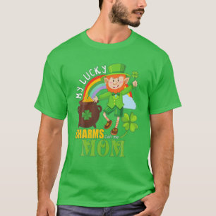 T-shirt Funny Maman Paddy Day St patrick Lucky Charms Call