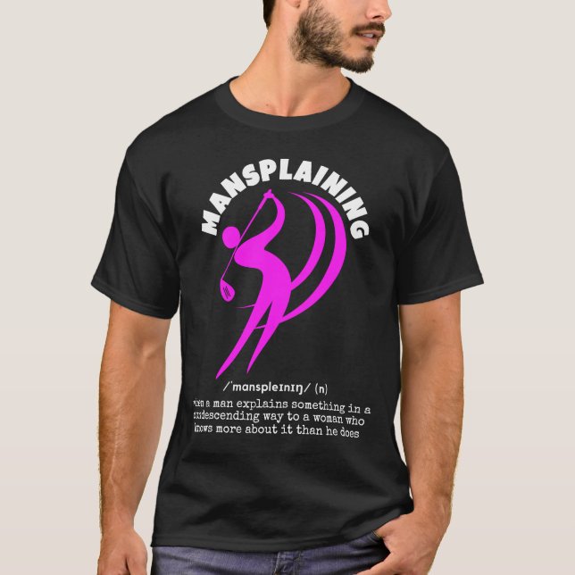 T-shirt Funny MANSPLAINING Golf (Devant)