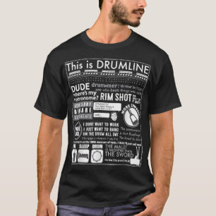 T-shirt Funny Marching Band C'Est Drumline Citation Musici