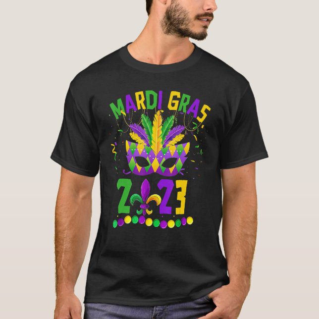 T-shirt Funny Mardi Gras 2023 Jester Hat Party Matching Fa (Devant)