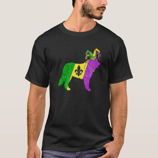 T-shirt Funny Mardi Gras Bernese Mountain Dog Mardi Gras H (Devant)
