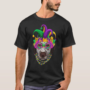 T-shirt Funny Mardi Gras Chien Dalmatien Mardi Gras Beads 