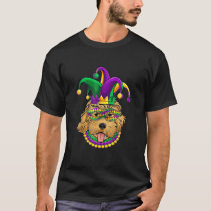 T-shirt Funny Mardi Gras Chien Vêtements Doodle Doré Chien