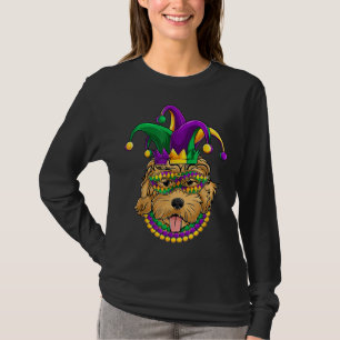 T-shirt Funny Mardi Gras Chien Vêtements Doodle Doré Chien