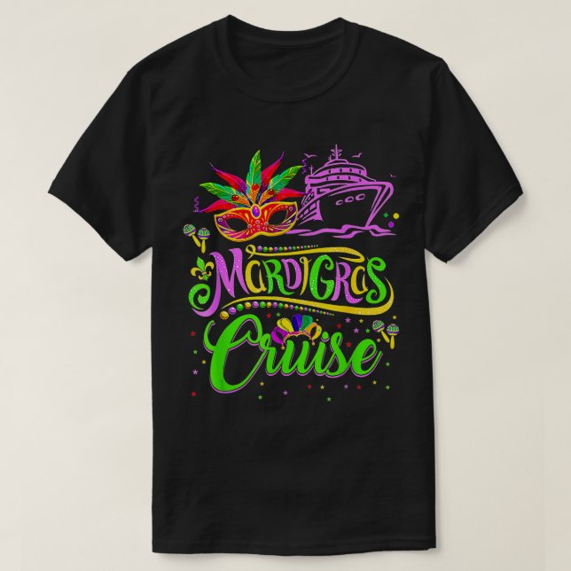 T-shirt Funny Mardi Gras Cruise Cruise Cruise Mask Cruise  (Design devant)