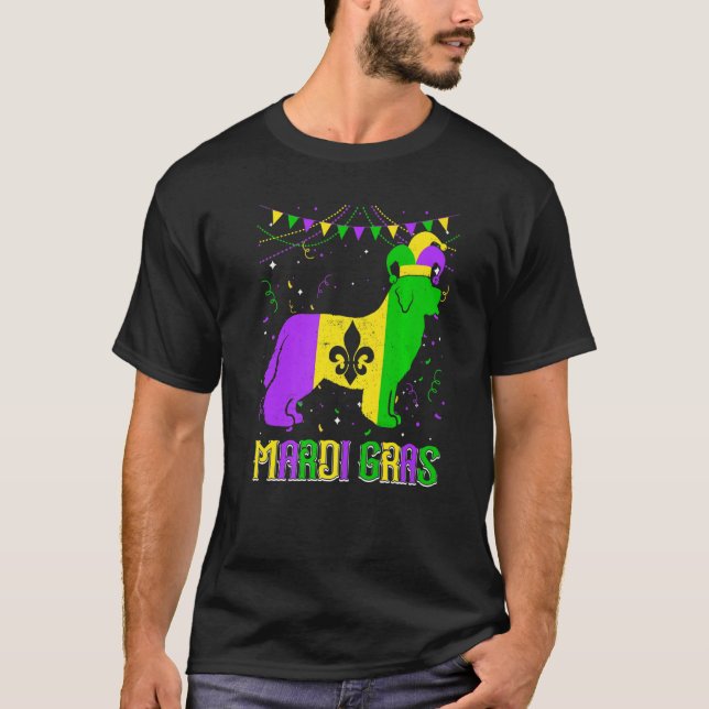 T-shirt Funny Mardi Gras Newfoundland Dog Dad Mom Mardi Gr (Devant)