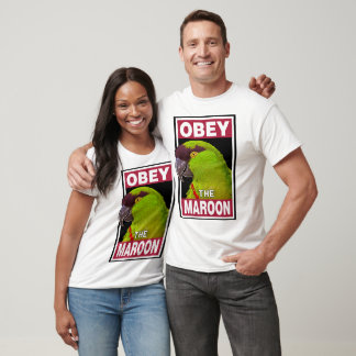 T-shirt Funny Maroon perroquet - Oiseau Art