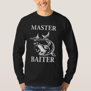 T-shirt Funny Master Baiter Pêcheur solitaire Pêcheur Pun