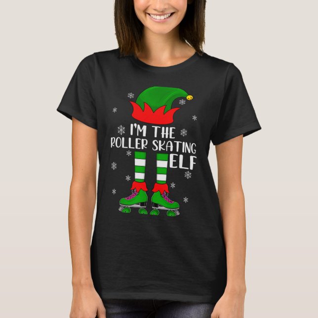 T-shirt Funny Matching Group The Roller Skating Elf Christ (Devant)