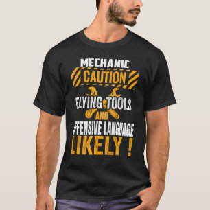 T-shirt Funny Mécanique Entretien Homme Garage Cars Techni