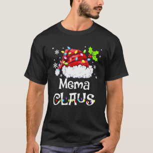 T-shirt Funny Mema Claus Pajamas de Noël Père Noël