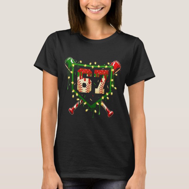 T-shirt Funny Meme 67 Christmas Baseball Ice Cream Men Boy (Devant)