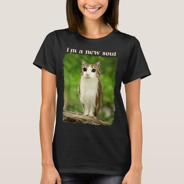 T-shirt Funny Meowl Meme, Cat Owl Meme Brainrot Gen Alpha  (Devant)