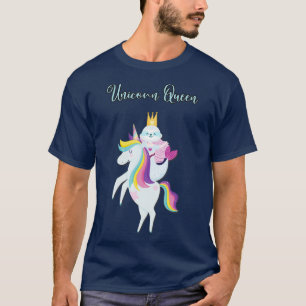 T-shirt Funny Mermaid Sloth Baby Ride Un Cheval Unicorn