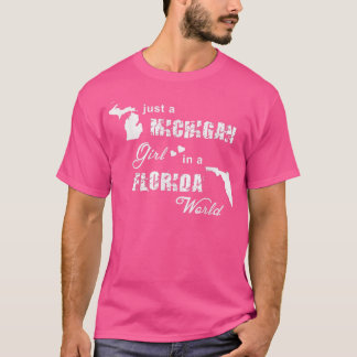 T-shirt Funny Michigan est juste une fille du Michigan en 