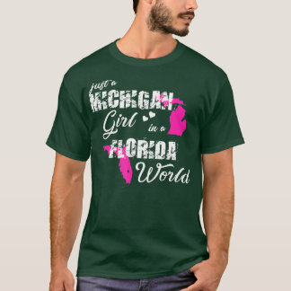T-shirt Funny Michigan Shirts Juste une fille du Michigan 