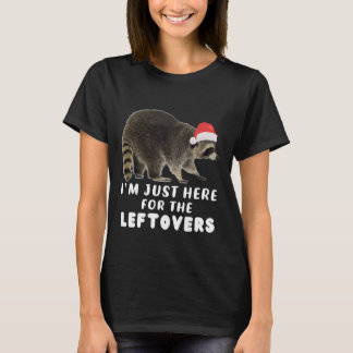 T-shirt Funny mignon Raccoon Noël Santa Hat pour Thanksg