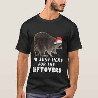 T-shirt Funny mignon Raccoon Noël Santa Hat pour Thanksg