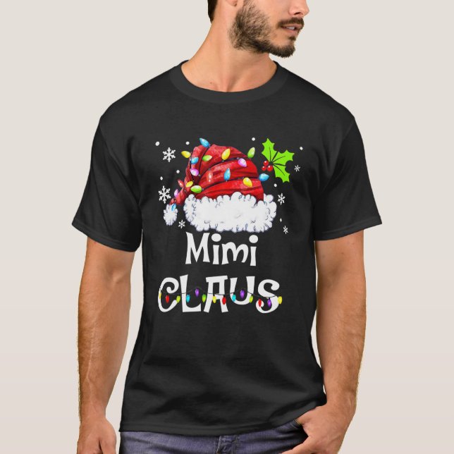 T-shirt Funny Mimi Claus Pajamas de Noël Père Noël (Devant)