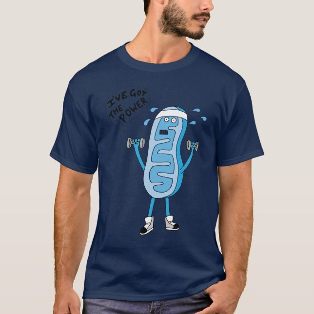T-shirt Funny Mitochondria Ive Gothe Power of Biology (Devant)
