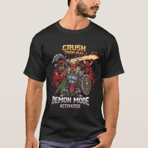 T-shirt Funny Mode Démon Activé Chemise de Jeu Fant RPG