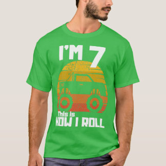 T-shirt Funny Monster Trucks 7e Anniversaire Don de fête S