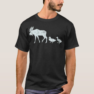 T-shirt Funny Moose and Duck Chemises de canard de chasse 