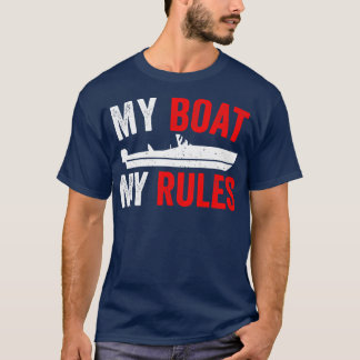 T-shirt Funny Motorboat Bateau Bateau à moteur Capitaine C