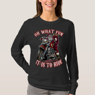 T-shirt Funny Motorcycle Biker Grand-pa Père Noël Rider Ch