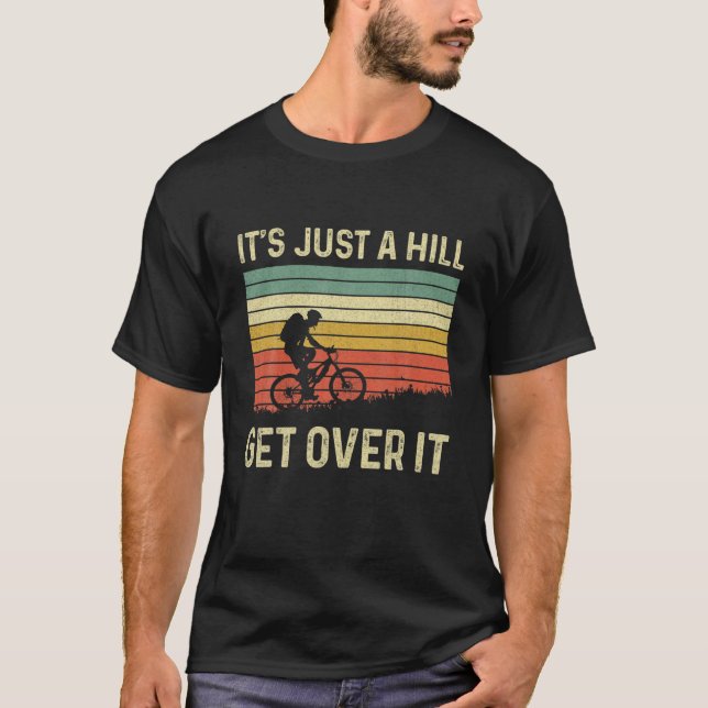 T-shirt Funny Mountain Vélo Design Pour Hommes Femmes Trav (Devant)
